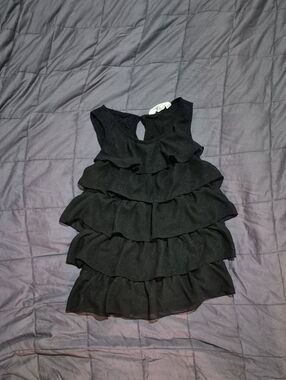 H&M Black Ruffle Tank Top for Girls